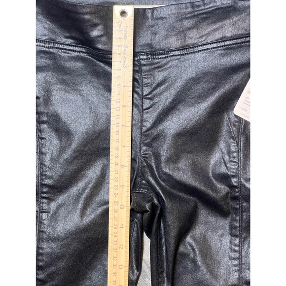NWT‎ Free People Double Dutch Slit Skinny Pants Faux Leather Coated Black Size S - Picture 9 of 14